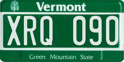 VT license plate XRQ090