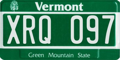 VT license plate XRQ097
