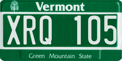 VT license plate XRQ105