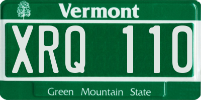 VT license plate XRQ110