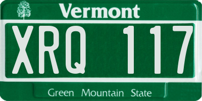 VT license plate XRQ117