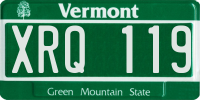 VT license plate XRQ119