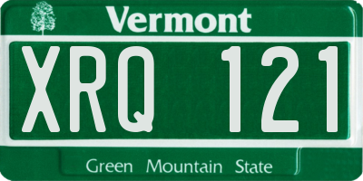 VT license plate XRQ121