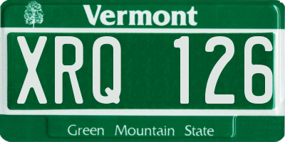 VT license plate XRQ126