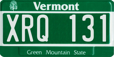 VT license plate XRQ131
