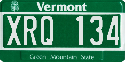 VT license plate XRQ134