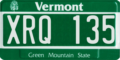 VT license plate XRQ135