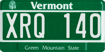 VT license plate XRQ140