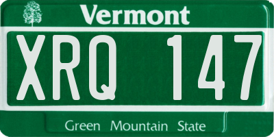 VT license plate XRQ147