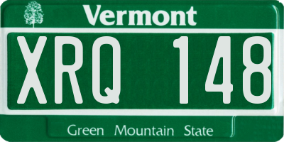 VT license plate XRQ148