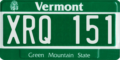 VT license plate XRQ151
