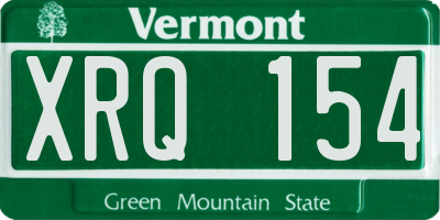 VT license plate XRQ154