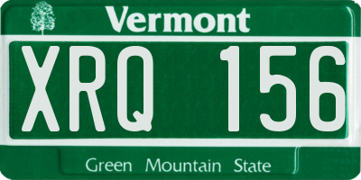 VT license plate XRQ156