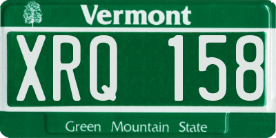 VT license plate XRQ158