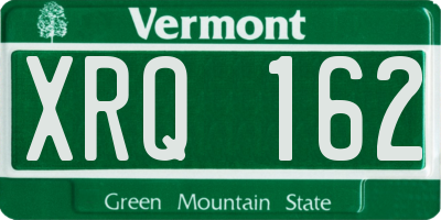 VT license plate XRQ162