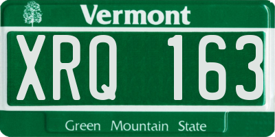 VT license plate XRQ163