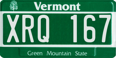 VT license plate XRQ167