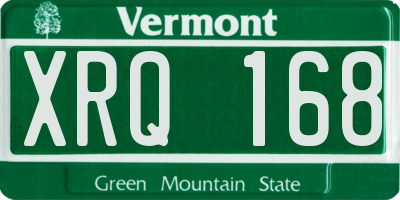 VT license plate XRQ168