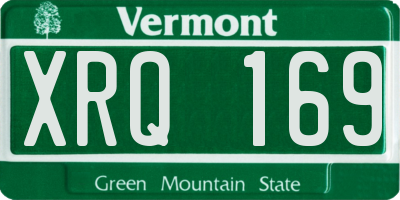 VT license plate XRQ169