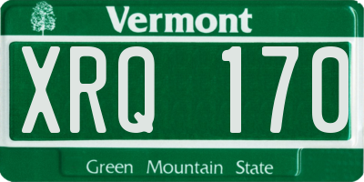 VT license plate XRQ170