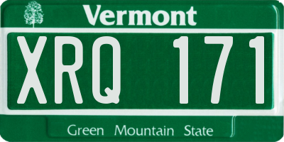 VT license plate XRQ171
