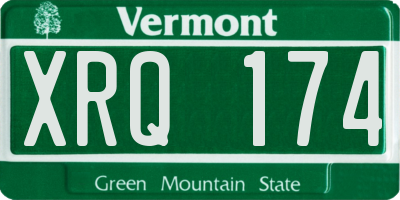 VT license plate XRQ174