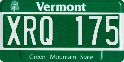 VT license plate XRQ175