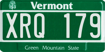 VT license plate XRQ179