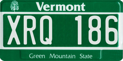 VT license plate XRQ186