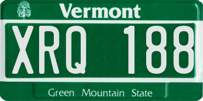 VT license plate XRQ188