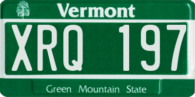 VT license plate XRQ197