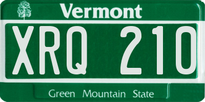 VT license plate XRQ210