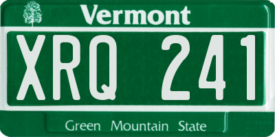 VT license plate XRQ241