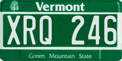VT license plate XRQ246