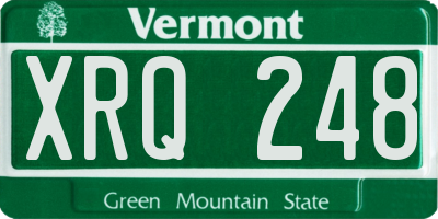 VT license plate XRQ248