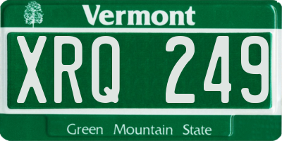 VT license plate XRQ249