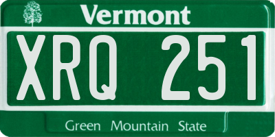 VT license plate XRQ251