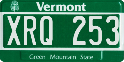 VT license plate XRQ253