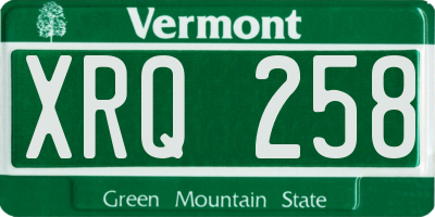 VT license plate XRQ258