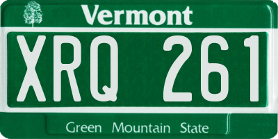 VT license plate XRQ261