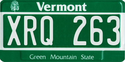 VT license plate XRQ263