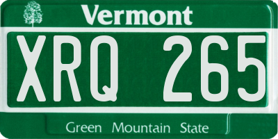 VT license plate XRQ265