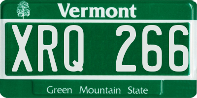 VT license plate XRQ266