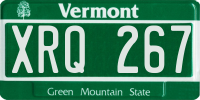 VT license plate XRQ267