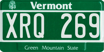 VT license plate XRQ269