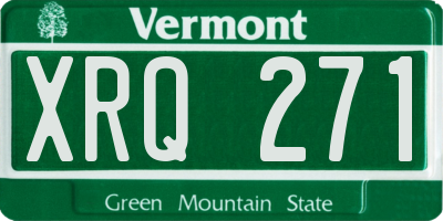 VT license plate XRQ271