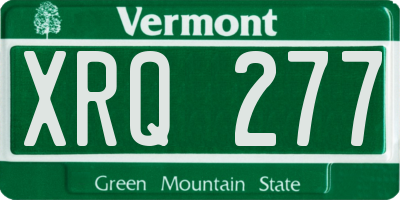 VT license plate XRQ277