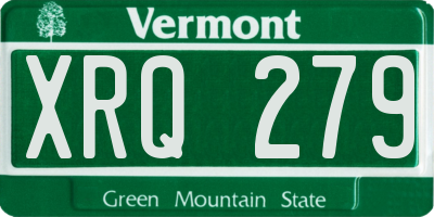 VT license plate XRQ279