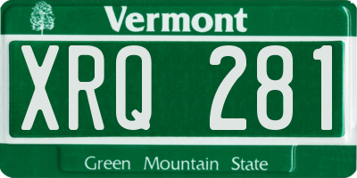 VT license plate XRQ281