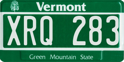 VT license plate XRQ283